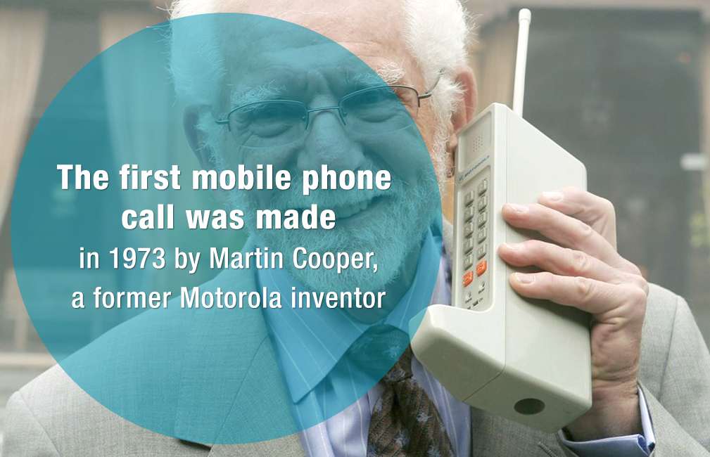 The first mobile phone call