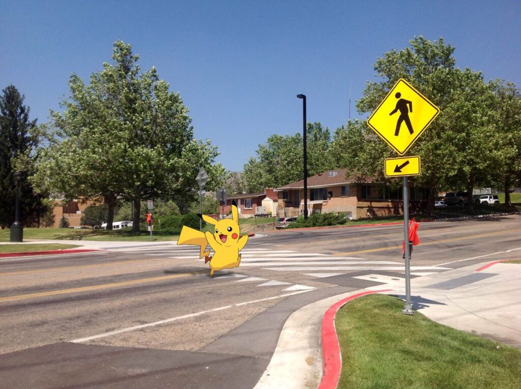 Watch out! Pokemons on the road!